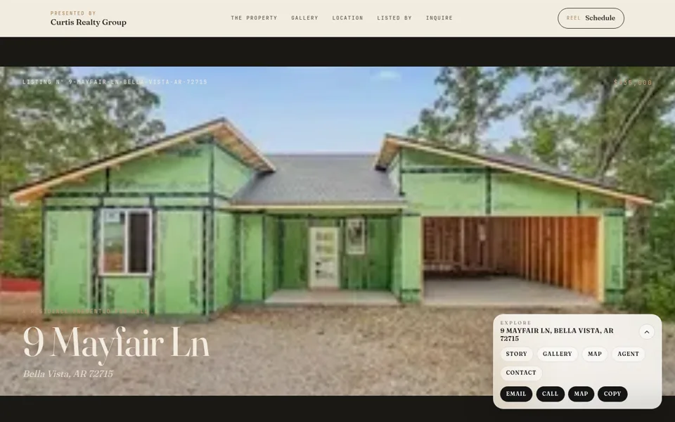 9 Mayfair listing website front page
